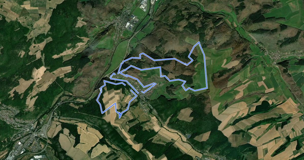 Маршрут Vitaltour: Bärenroute на спутниковом снимке