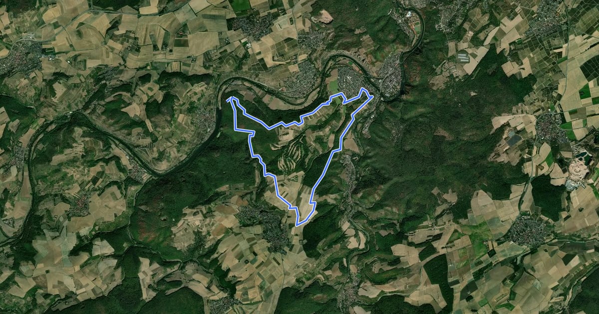 Маршрут VITALtour Ebernburg на спутниковом снимке