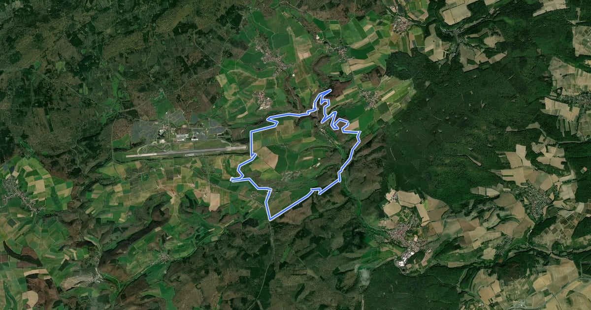Маршрут Vitaltour Um die Wüstung на спутниковом снимке