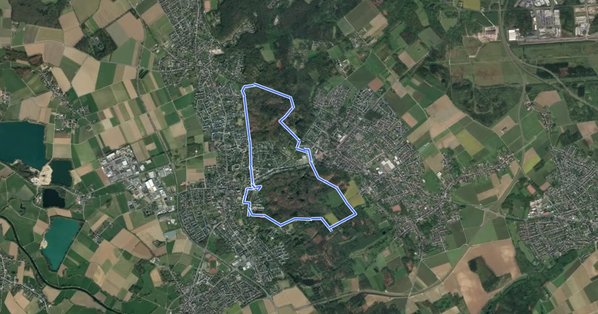 Маршрут Vitalwanderweg 3 "Pützchenroute" на спутниковом снимке