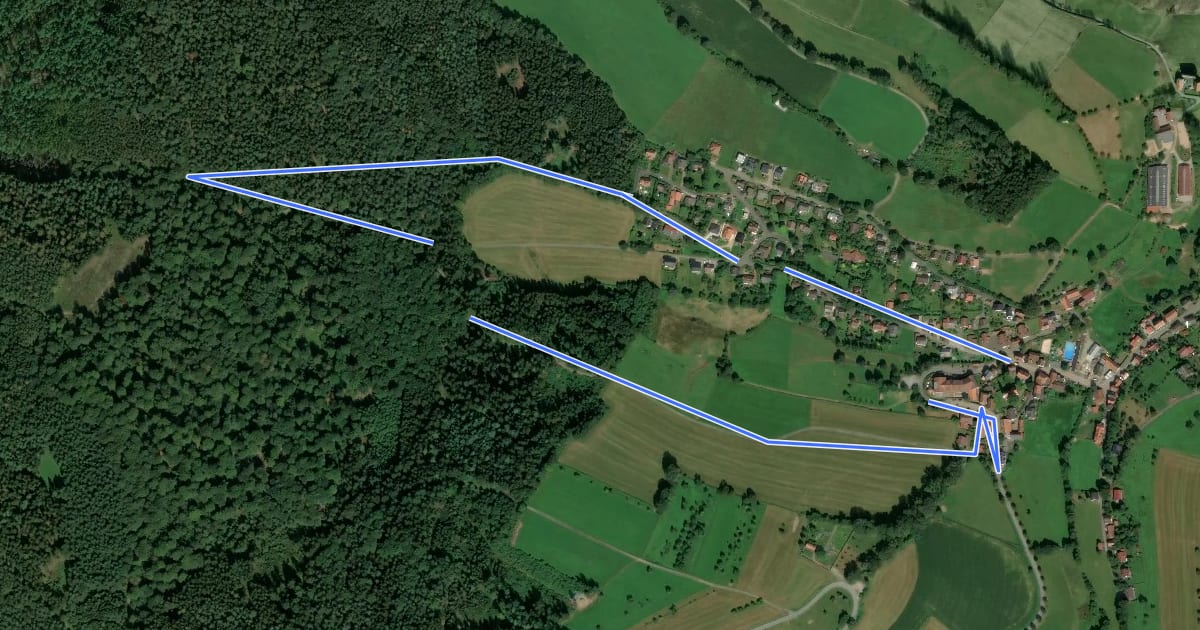 Маршрут VL Güttersbach 3,5 km Runde на спутниковом снимке