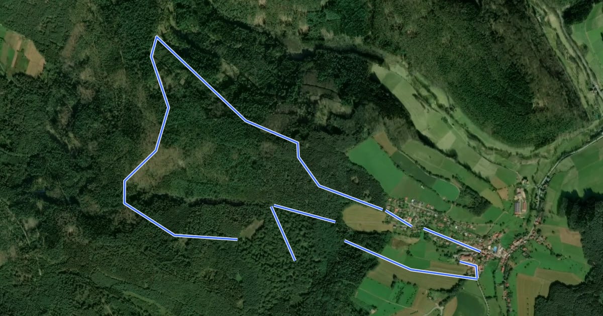 Маршрут VL Güttersbach 7km Runde на спутниковом снимке