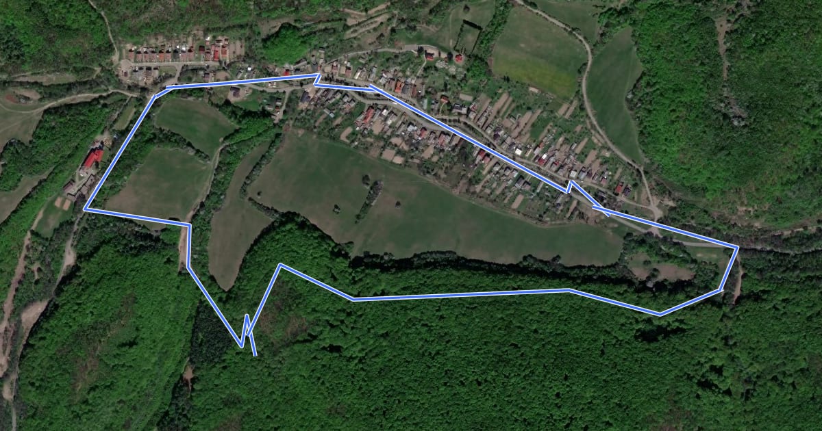 Маршрут Vlčí okruh на спутниковом снимке
