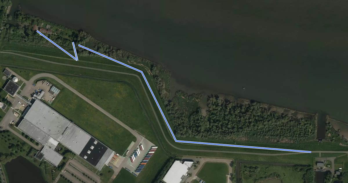 Маршрут Vlietmondingroute на спутниковом снимке