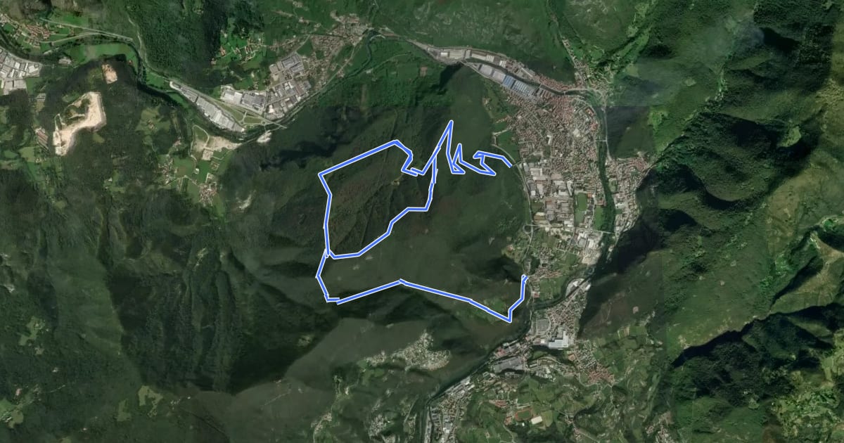 Маршрут Vobarno (Via Penella) - Passo della Fobbia - Pompegnino на спутниковом снимке
