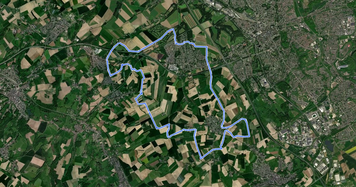 Маршрут Voerendaal V16 Vrouwenheide на спутниковом снимке