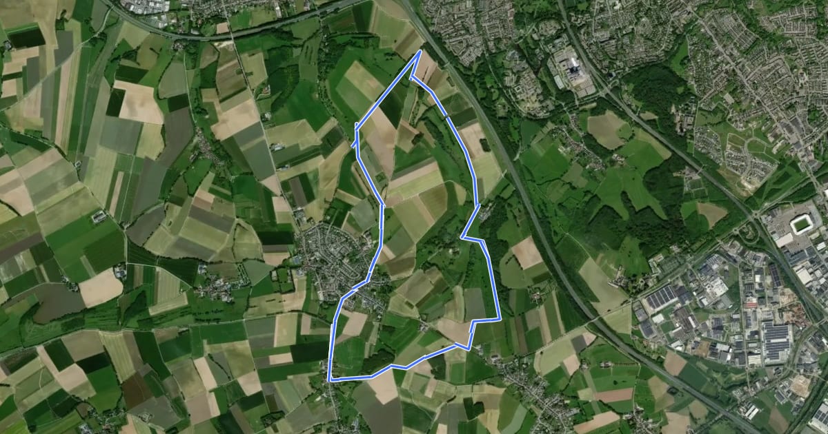 Маршрут Voerendaal V19 Kalkoven route на спутниковом снимке