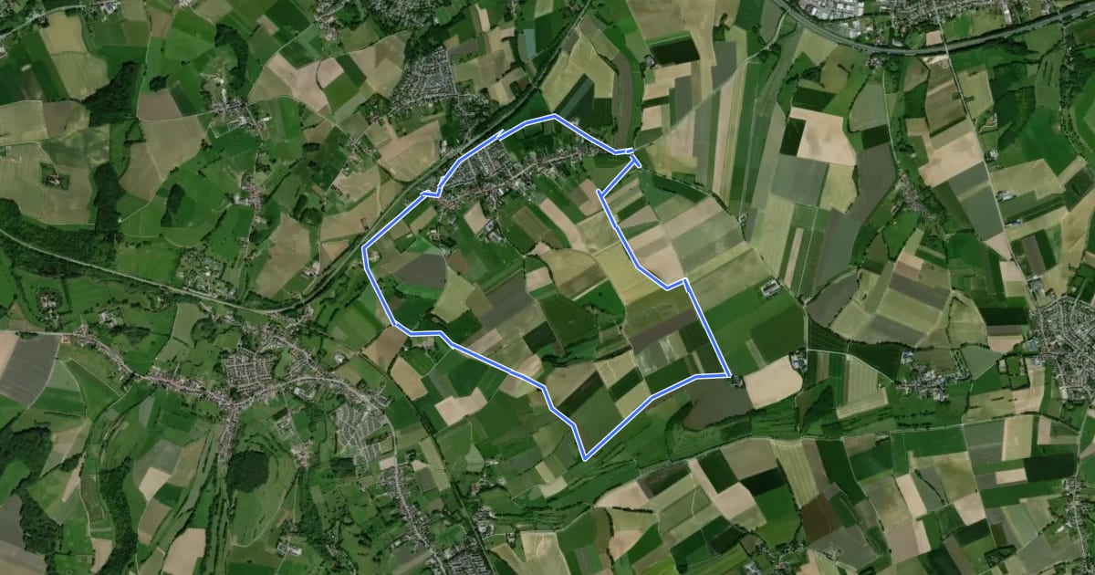 Маршрут Voerendaal V6 Akerweg en Holleweg route на спутниковом снимке