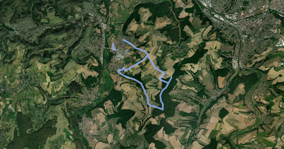 Маршрут Vogel-Rundwanderweg Webenheim/Mimbach? на спутниковом снимке