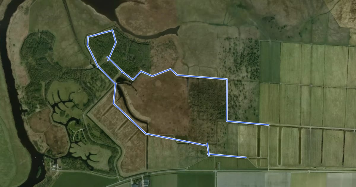 Маршрут Vogelroute на спутниковом снимке