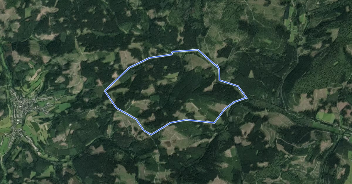 Маршрут Vogelsberg Rundweg A4 на спутниковом снимке