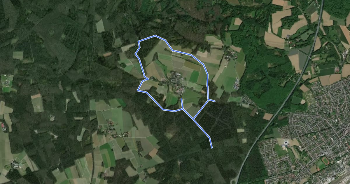 Маршрут Vogelsheide Rundweg A4 на спутниковом снимке