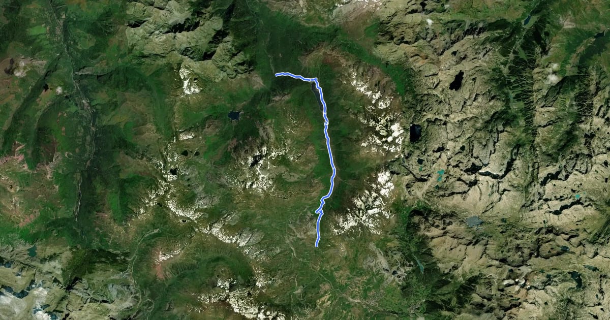 Маршрут Voie d'Ossau Est на спутниковом снимке