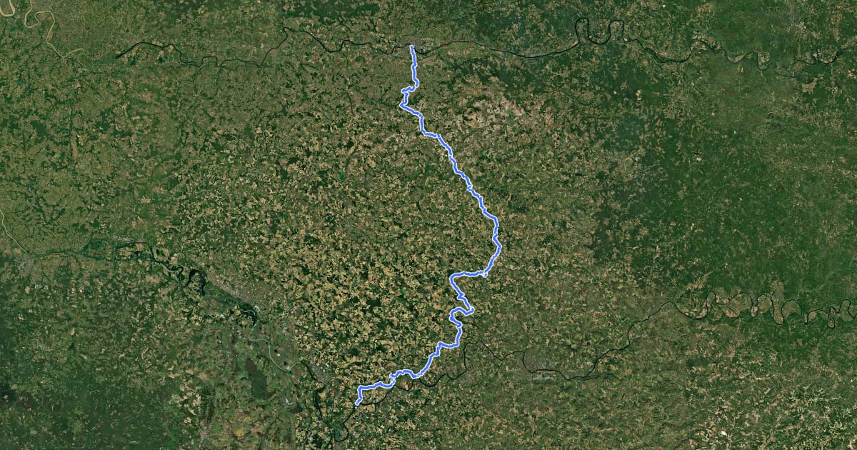 Маршрут Voie de Vézelay Est, Bergerac - Clairac на спутниковом снимке