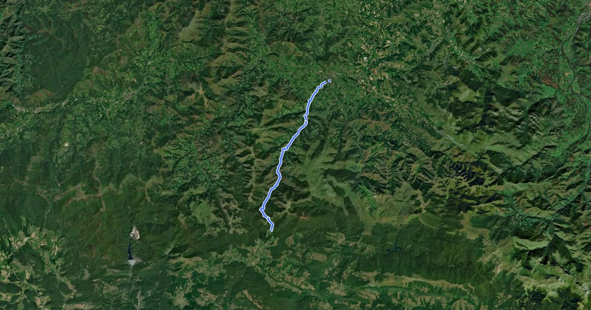 Маршрут Voie du Puy на спутниковом снимке