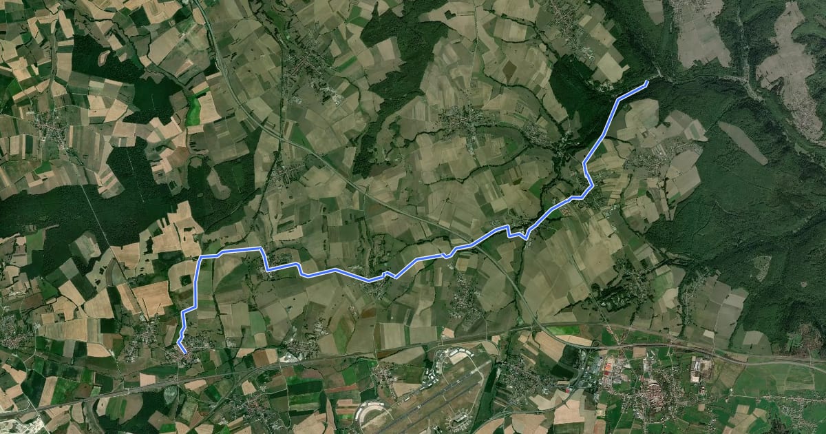 Маршрут Voie verte d'Eselbahn на спутниковом снимке