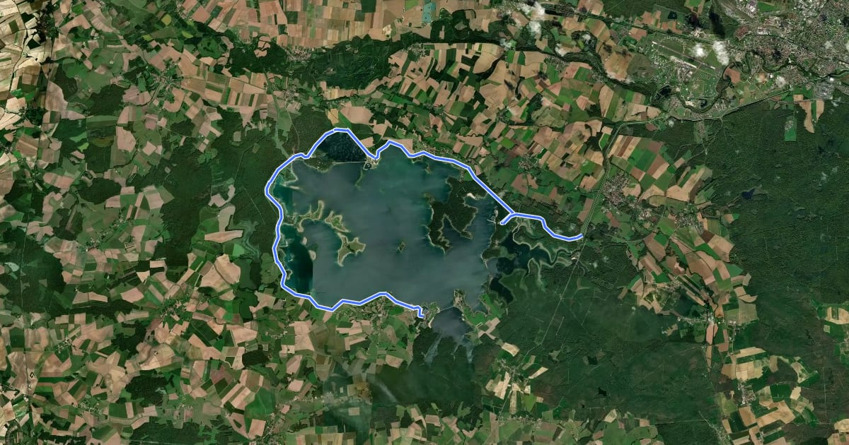 Маршрут Voie Verte du lac du Der et de Saint-Dizier (Partie Ouest) на спутниковом снимке