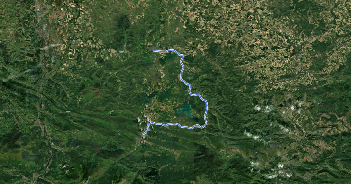 Маршрут Voie Verte en Pyrénées Cathares - Le Chemin des Filatiers на спутниковом снимке