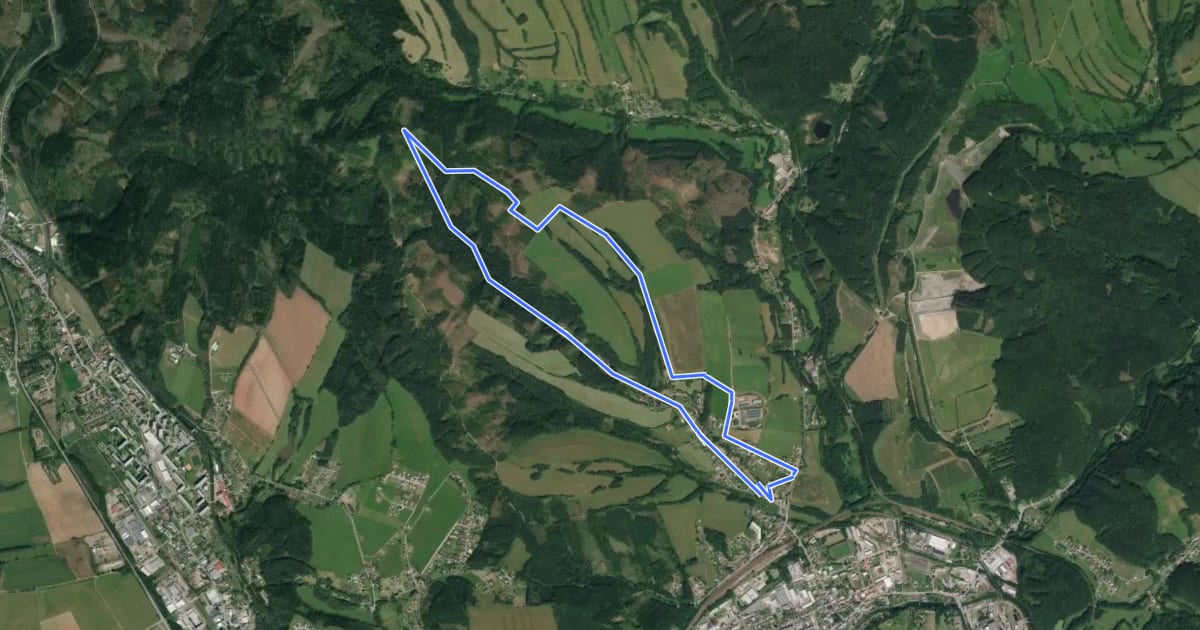 Маршрут Voletinský okruh 8,4 km на спутниковом снимке
