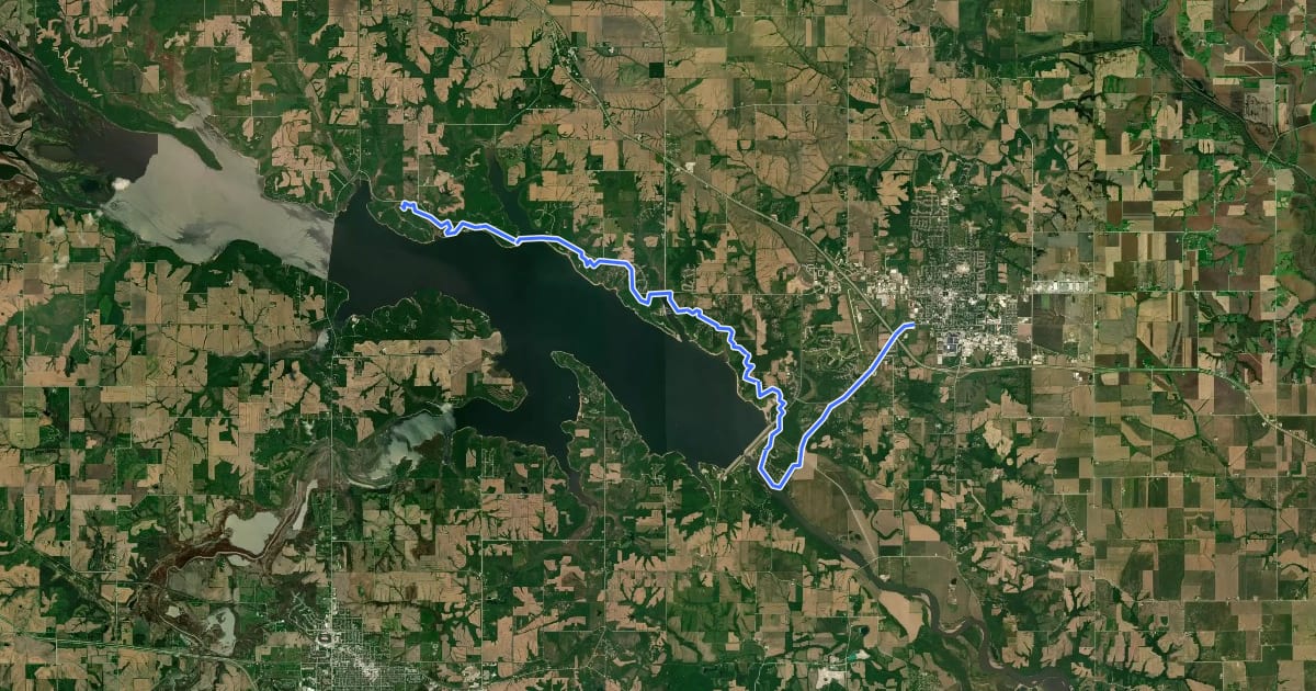 Маршрут Volksweg Trail на спутниковом снимке