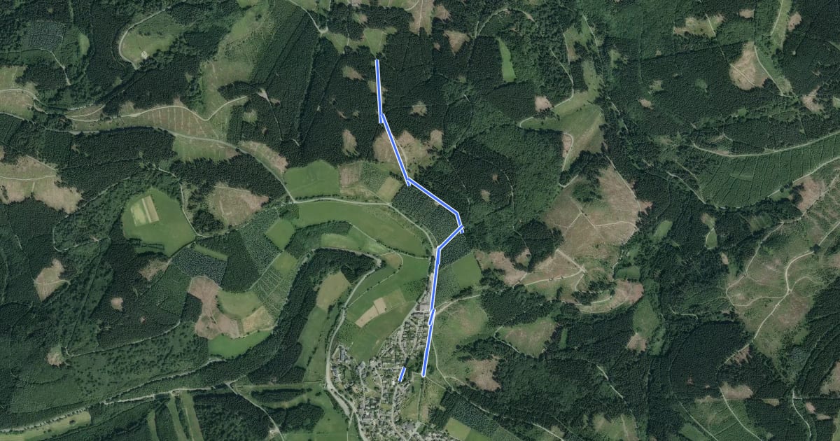 Маршрут Volldreieck Altastenberg - Schafsbrücke на спутниковом снимке