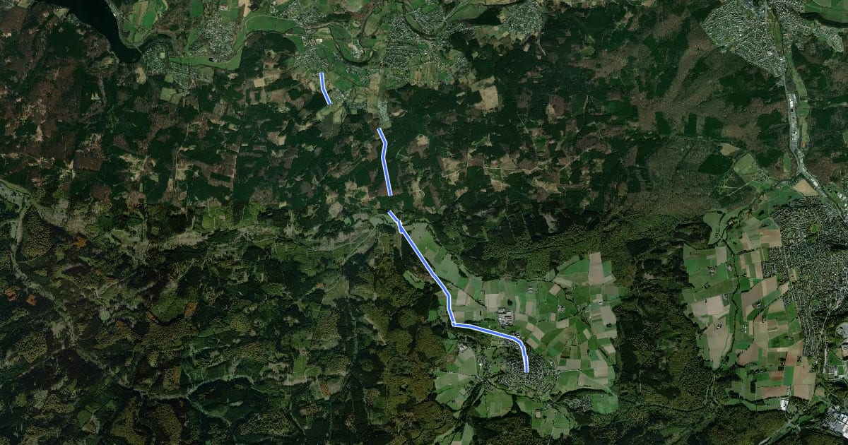 Маршрут Volldreieck Hirschberg - Niederbergheim на спутниковом снимке