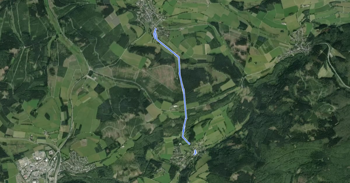 Маршрут Vollkreis Grönebach - Elkeringhausen на спутниковом снимке