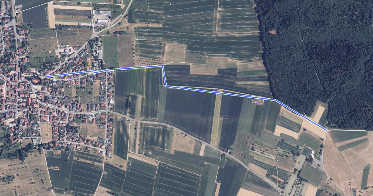Маршрут Vollmaringen - Jüdischer Friedhof на спутниковом снимке