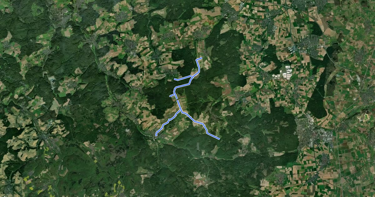 Маршрут Vollnkirchen - Brandoberndorf на спутниковом снимке