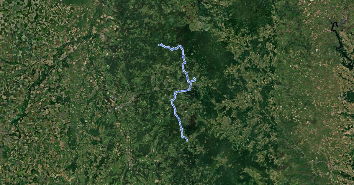 Маршрут Vollore Montagne / Saint-Victor Montvianeix на спутниковом снимке