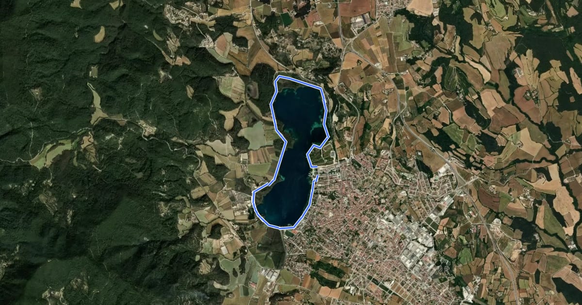 Маршрут Volta a l'Estany на спутниковом снимке