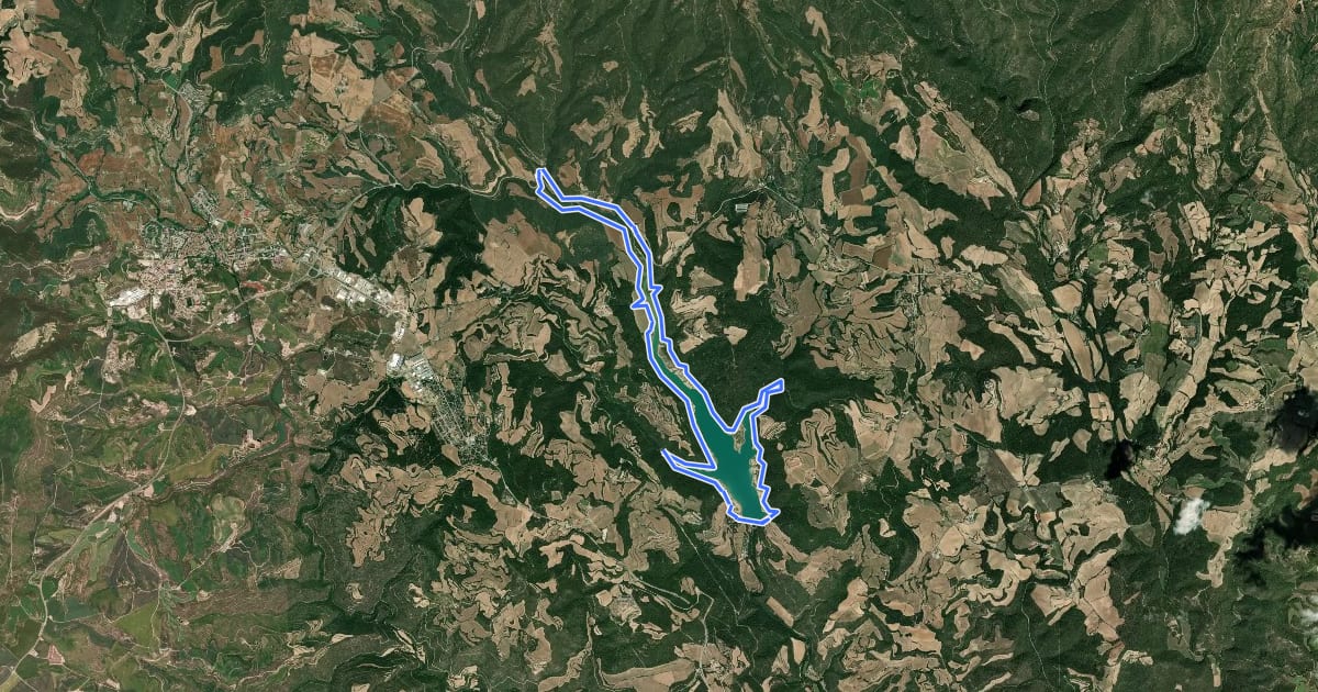 Маршрут Volta al Pantà de Sant Ponç на спутниковом снимке
