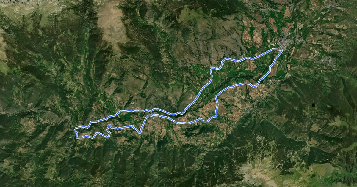 Маршрут Volta per la Baixa Cerdanya на спутниковом снимке