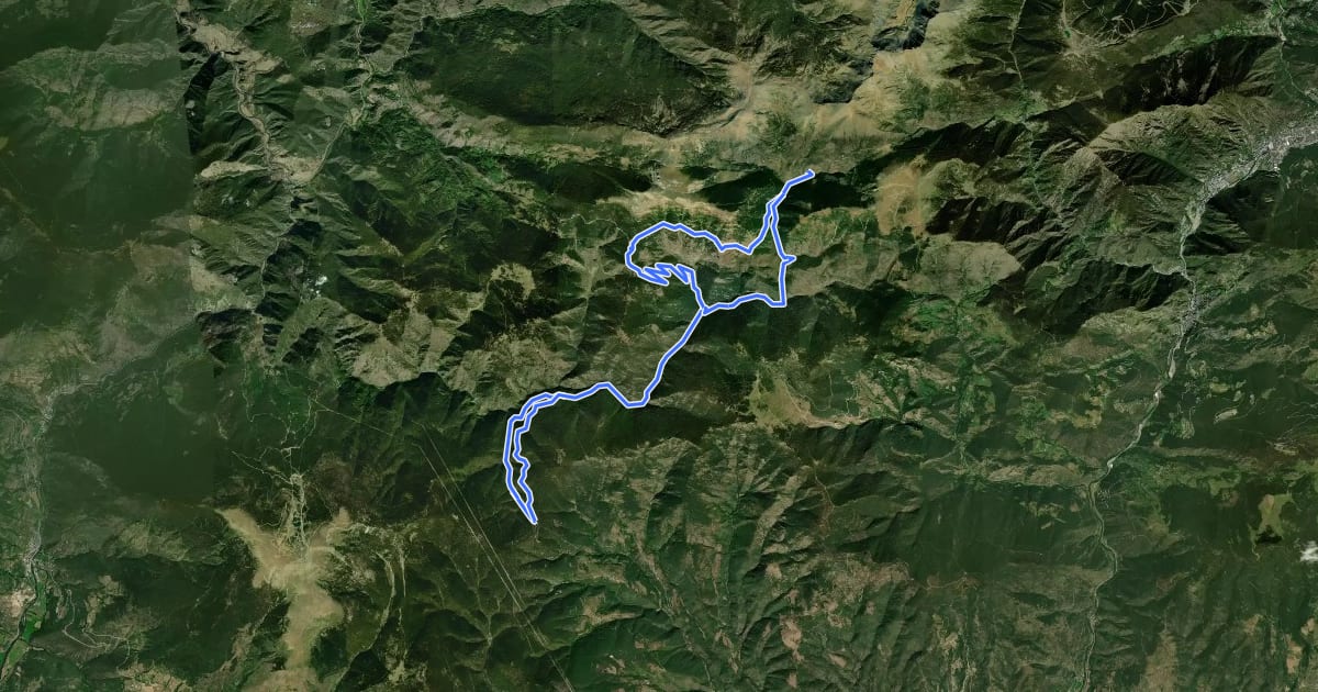 Маршрут Volta per la vall de Santa Magdalena. De Sant Joan de l’Erm a les bordes de Conflent на спутниковом снимке