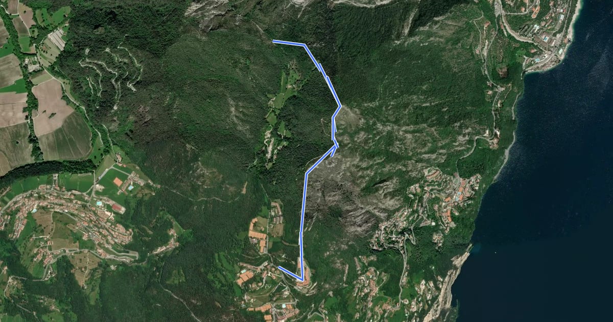 Маршрут Voltino, Monte Bestone, BVG на спутниковом снимке