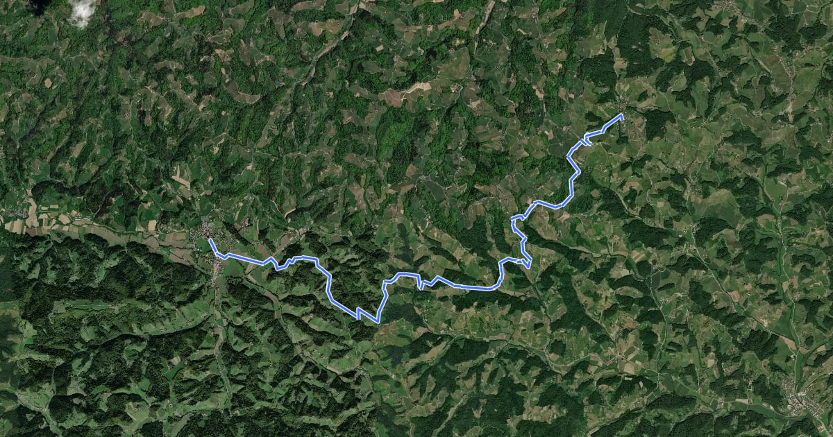 Маршрут Vom Gletscher zum Wein (Südroute) Etappe 23 на спутниковом снимке
