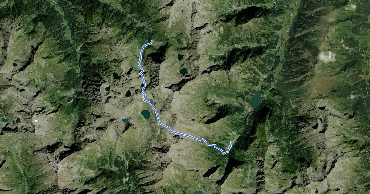 Маршрут Vom Gletscher zum Wein (Südroute) Etappe 7 на спутниковом снимке
