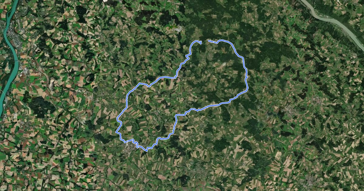 Маршрут Vom Knödelweg zum Baumkronenweg на спутниковом снимке