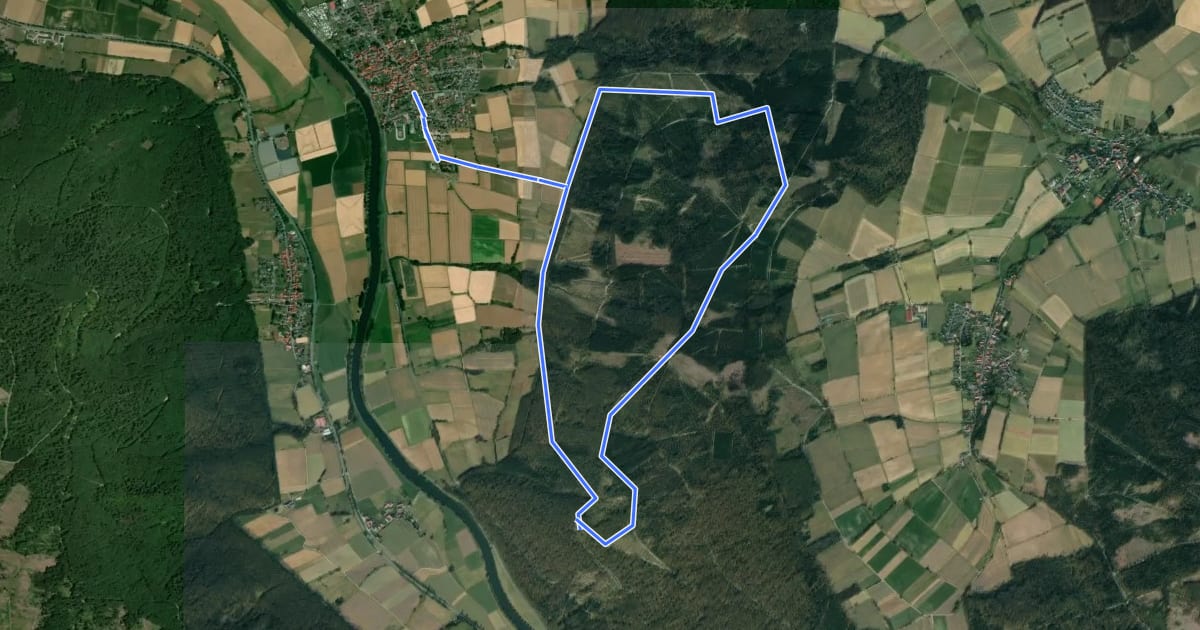 Маршрут Vom Oedelsheimer Wesertal zum Spiekerberg на спутниковом снимке