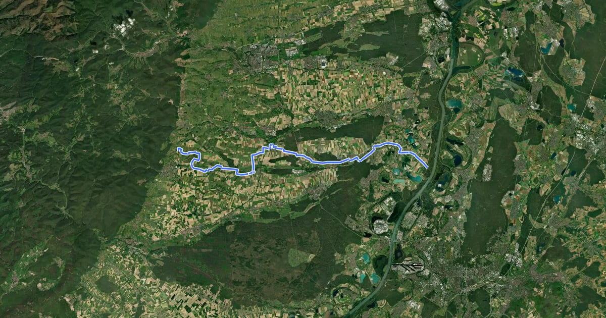 Маршрут Vom Riesling zum Zander на спутниковом снимке