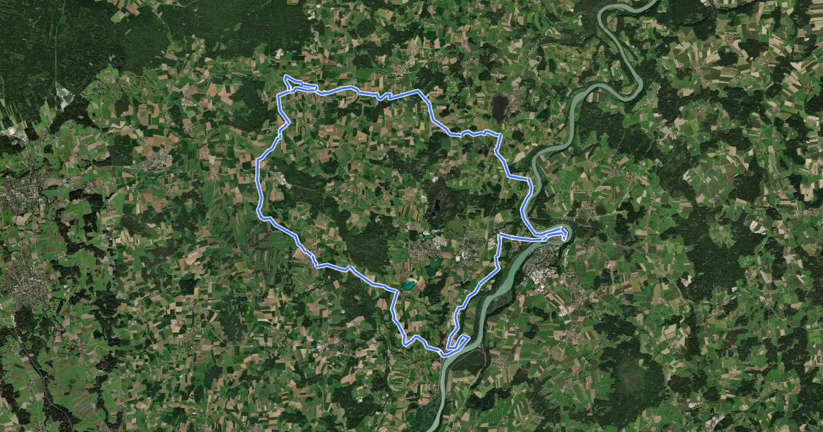 Маршрут Von Baum zu Baum - Tour 2 - Rosenheimer Land на спутниковом снимке