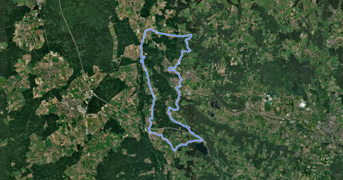 Маршрут Von Baum zu Baum - Tour 4 - im Miesbacher Land на спутниковом снимке