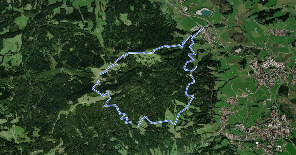 Маршрут Von Hütte zu Hütte rund um den Edelsberg на спутниковом снимке