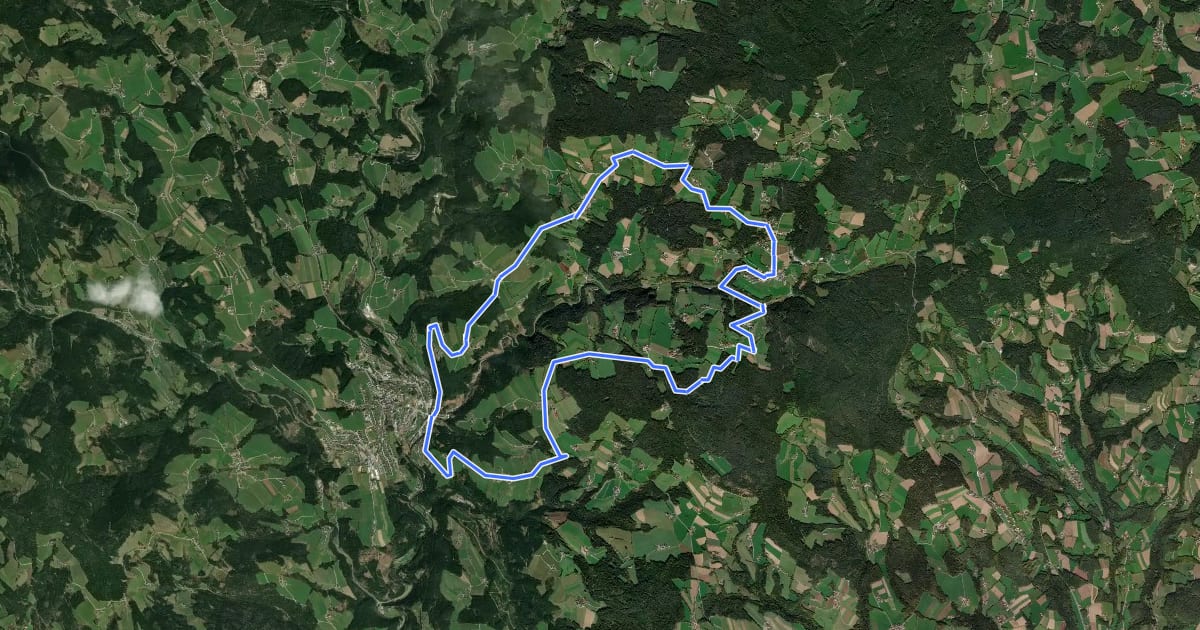 Маршрут Von Miesenbach nach Birkfeld на спутниковом снимке