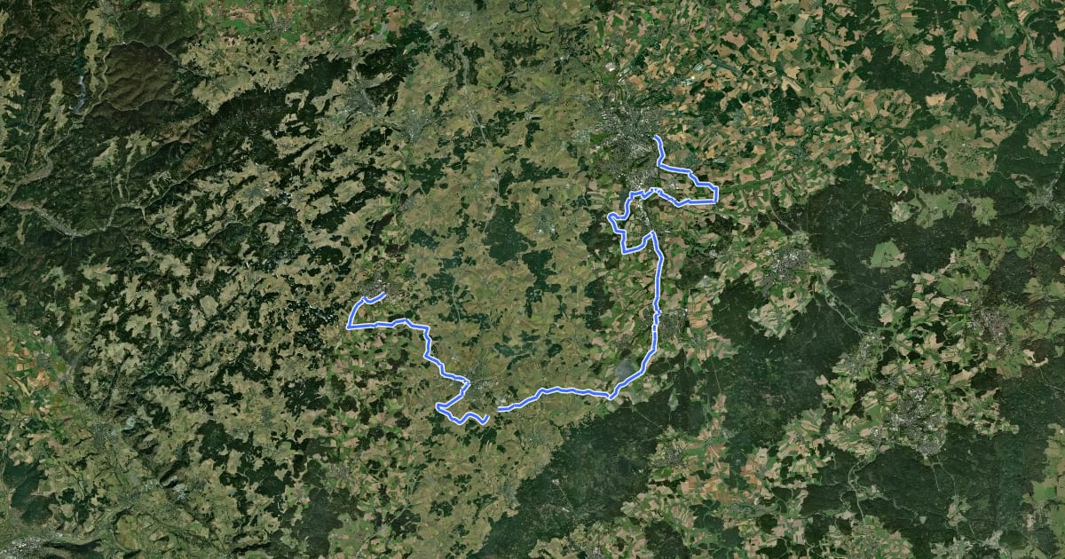 Маршрут Von See zu See (HO 1) на спутниковом снимке