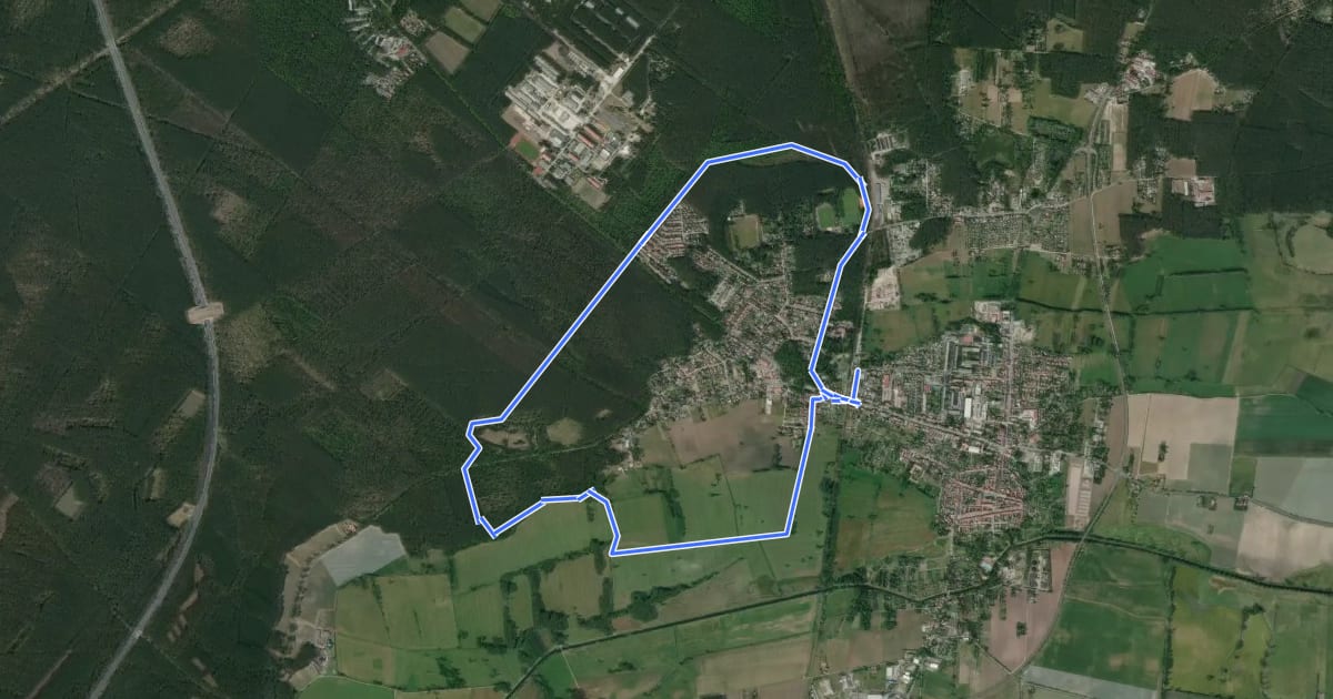Маршрут Von-Zieten-Rundweg на спутниковом снимке
