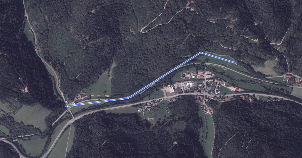 Маршрут Vor Eulersbach - Vor Sulzbach на спутниковом снимке