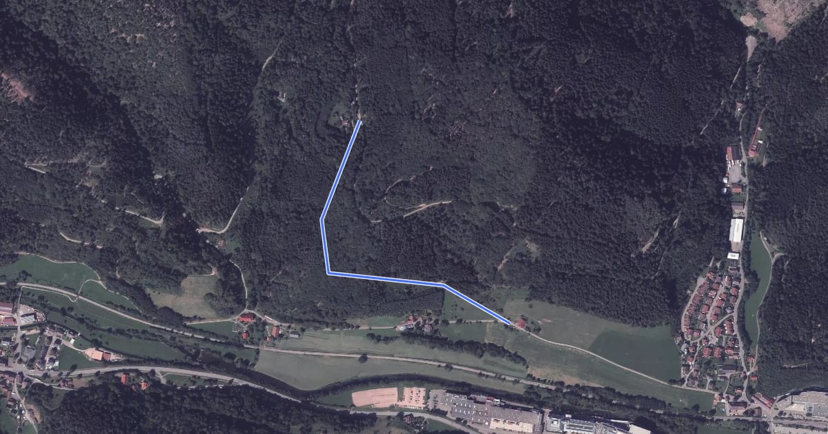Маршрут Vor Leubach - Strubenberg на спутниковом снимке