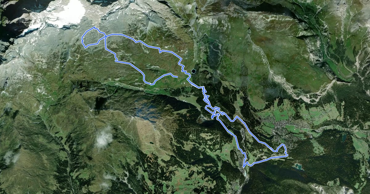 Маршрут Vorab Trail на спутниковом снимке
