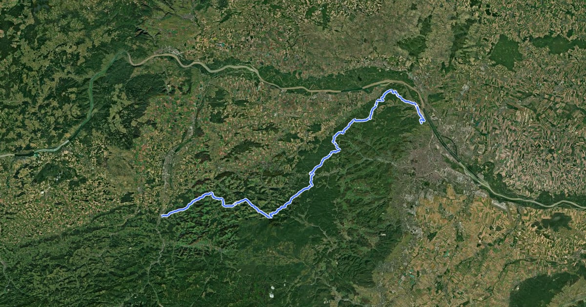 Маршрут Voralpenweg 04 (Nordroute) на спутниковом снимке